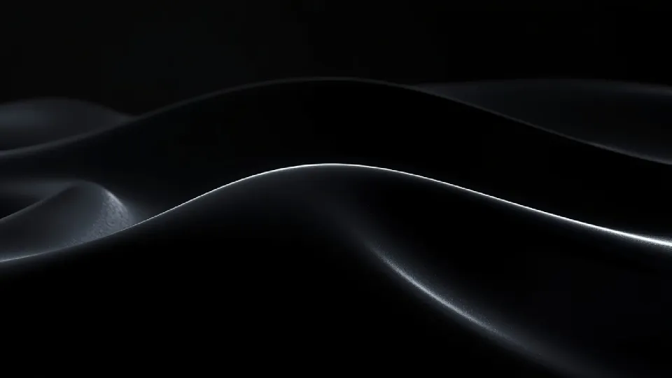 Smooth black curves with soft ambient glow mobile